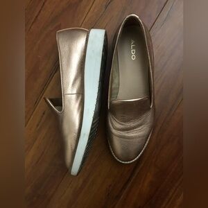 Aldo Women's STEPHONA Loafers, Metallic Miscellaneous, 7- B US